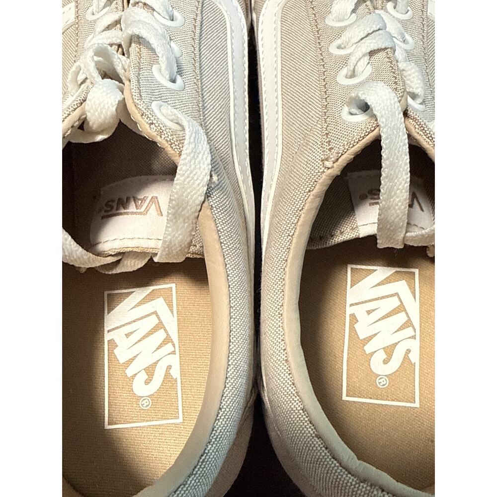 NIB Vans Ward Summer Canvas Taupe Sneakers 10 - Picture 4 of 5